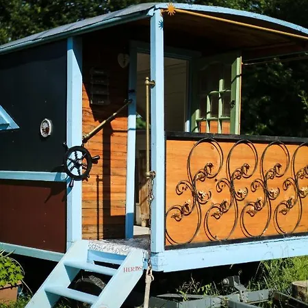 אתר קמפינג La Pangee Roulottes Hebergements Insolites Lansac (Gironde)